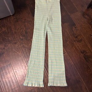 Billabong Yellow and Blue Flare Pants